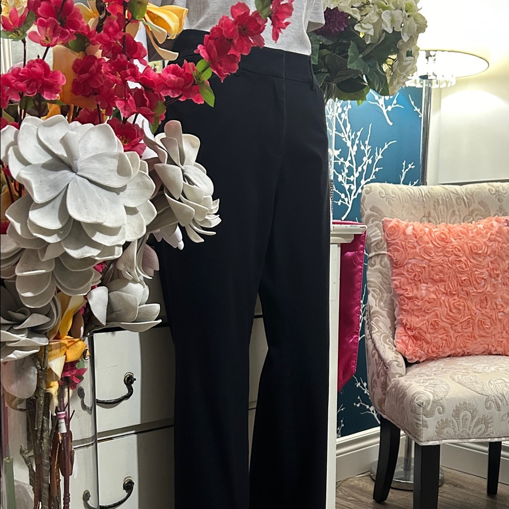 ALFRED SUNG Women's Classic Black Straight Leg Pants - Picture 3 of 15